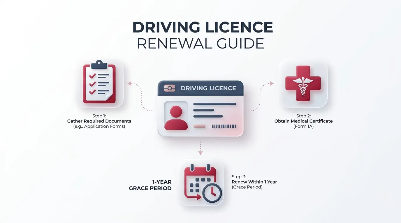 Driving Licence Renewal Infographic Guide